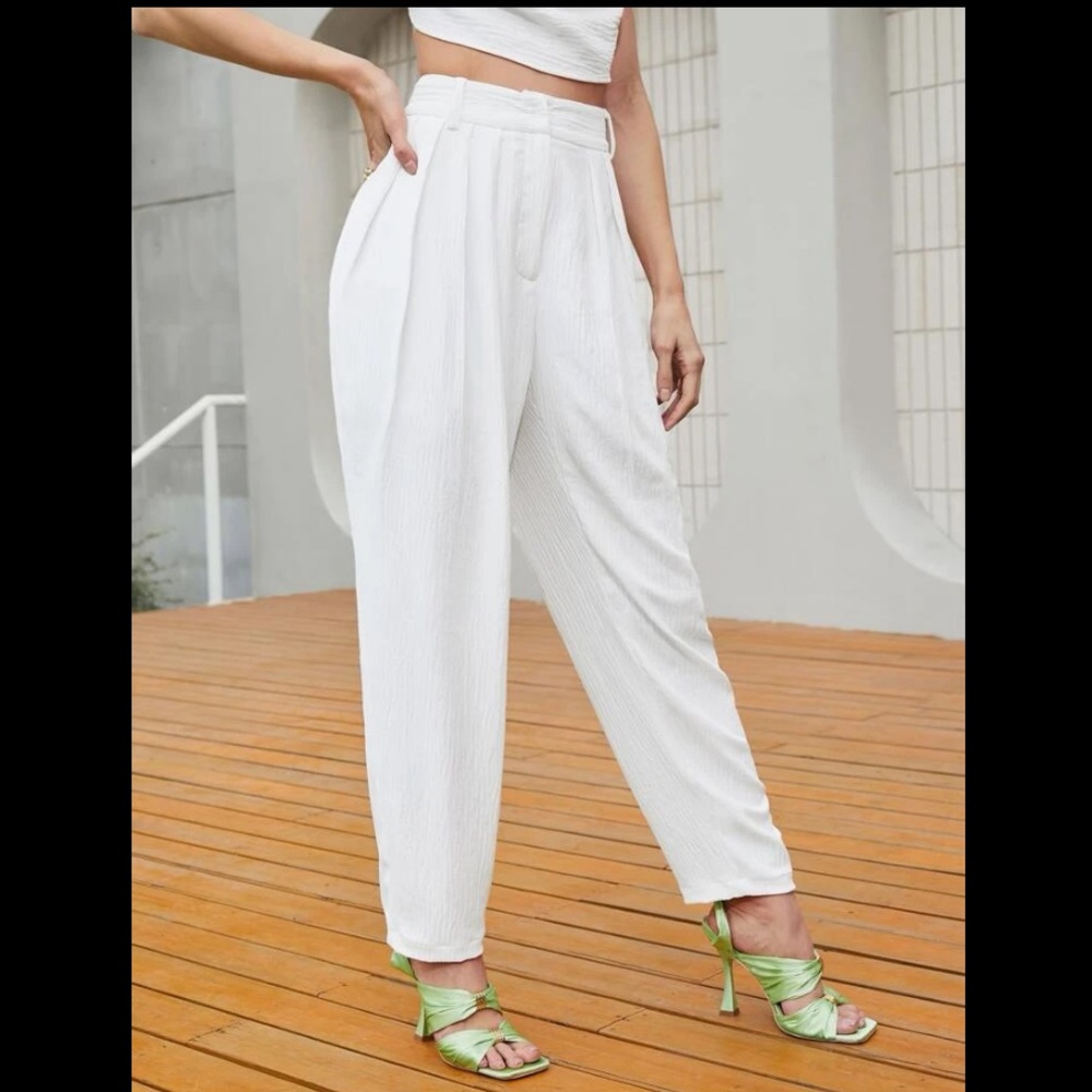 Fold  plated pants